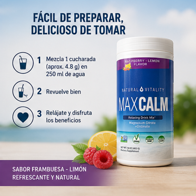 MaxCalm Magnesio | Calma, Relajación y Descanso Profundo x 60 Cápsulas