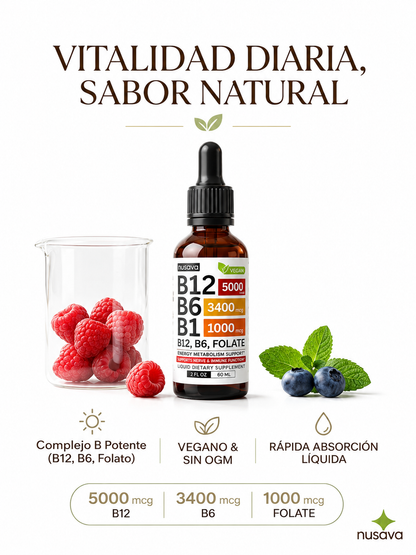 Complejo Vitamina B Líquido | B12, B6, B1