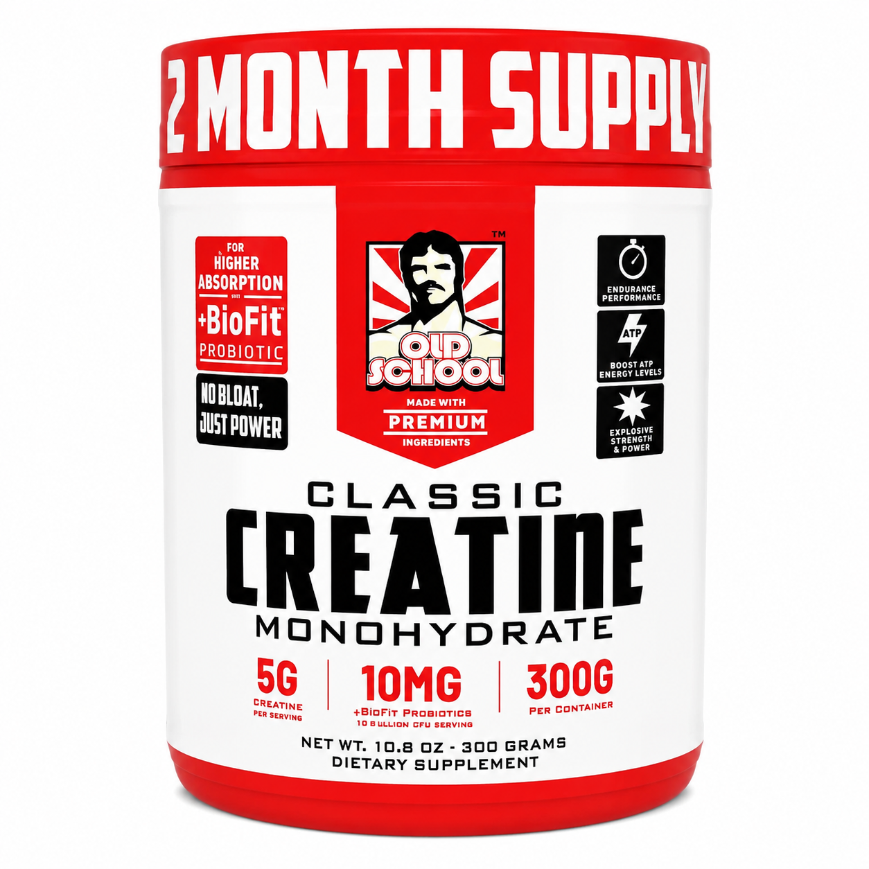 Creatina Old School For Men | Fuerza y Rendimiento Masculino