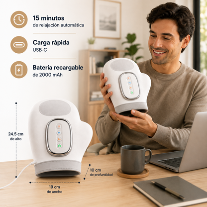 Masajeador Eléctrico de Manos con Calor y Vibración