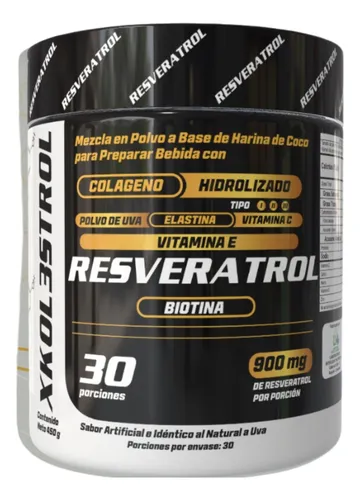 Resveratrol en Polvo con Colágeno Hidrolizado Tipo I, II y III | 450 g