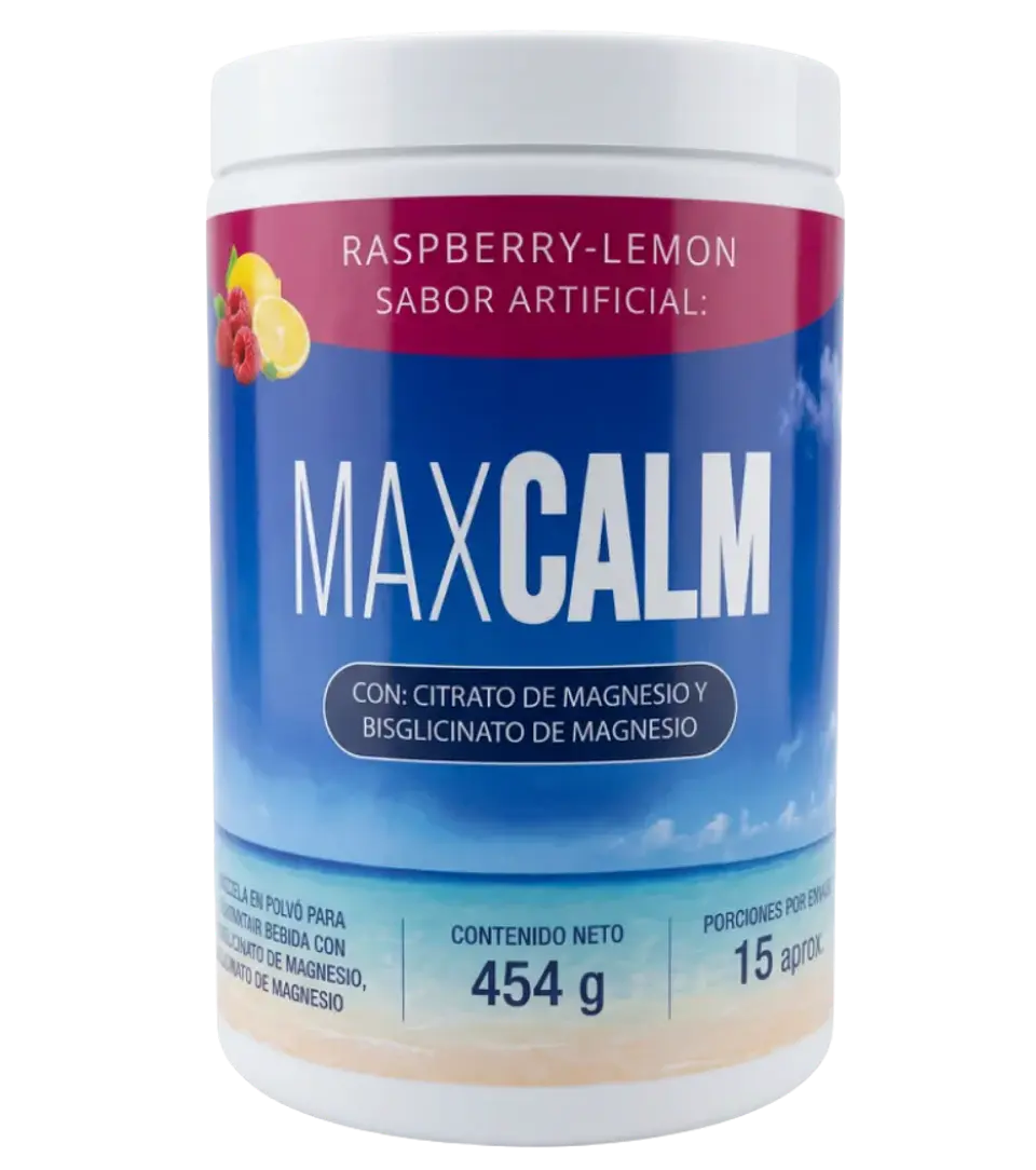 MAXCALM Magnesio en Polvo Frambuesa-Limón 454 g