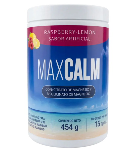 MAXCALM Magnesio en Polvo Frambuesa-Limón 454 g