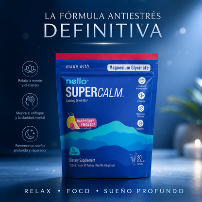 Nello Super Calm – Bebida en Polvo Sabor Raspberry Lemonade